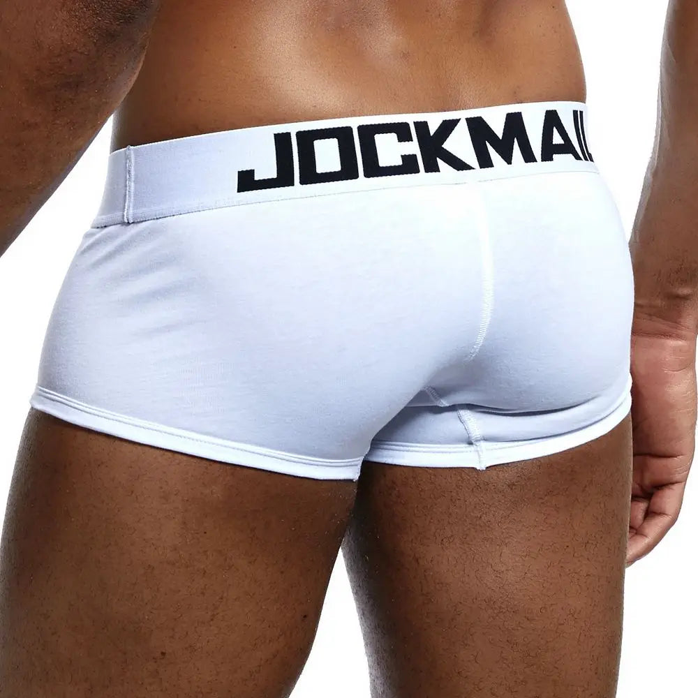 Male Panties, Breathable Boxers, Cotton Men Underwear, U convex pouch Sexy Underpants, Printed leaves Homewear Shorts, JOCKMAIL