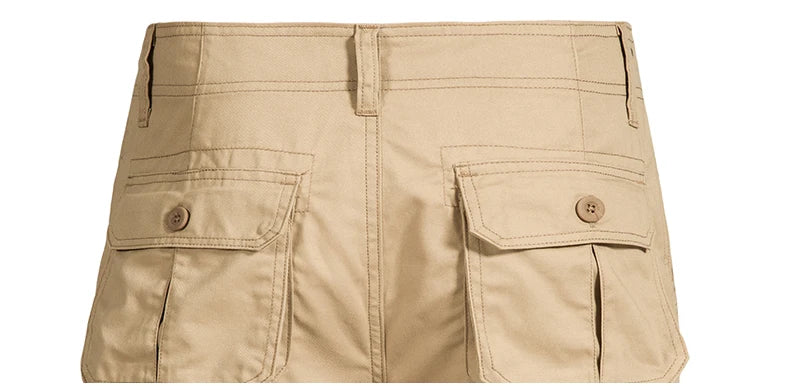 Men's Shorts Loose Large Size Multi-Pocket Overall, Summer Cotton Comfortable Nickel Pants, Outdoor Casual, Sports Beach Pants