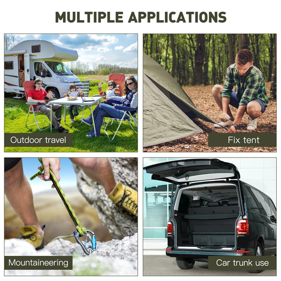 5Types, Stretch Elastic Ropes, 8MM Bungee Cords With Hooks, Lightweight Bikes Tie, Car Luggage Packing Roof Rack Strap