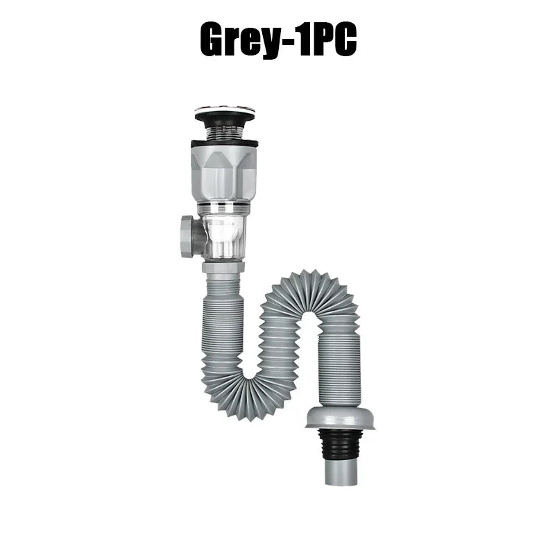 Universal Bathroom Washbasin Anti Blockage Drain Pipe Flexible Stretchable Deodorant Strainer Pipeline Accessories