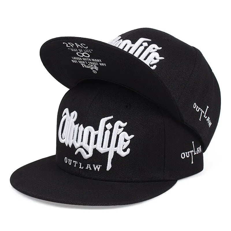 1 Pcs, Fashion Fastball CAP, Thuglife Embroidery Hiphop Baseball Cap, Snapback Hat, Adult Outdoor Casual Sun, Casual Bone Adjustable