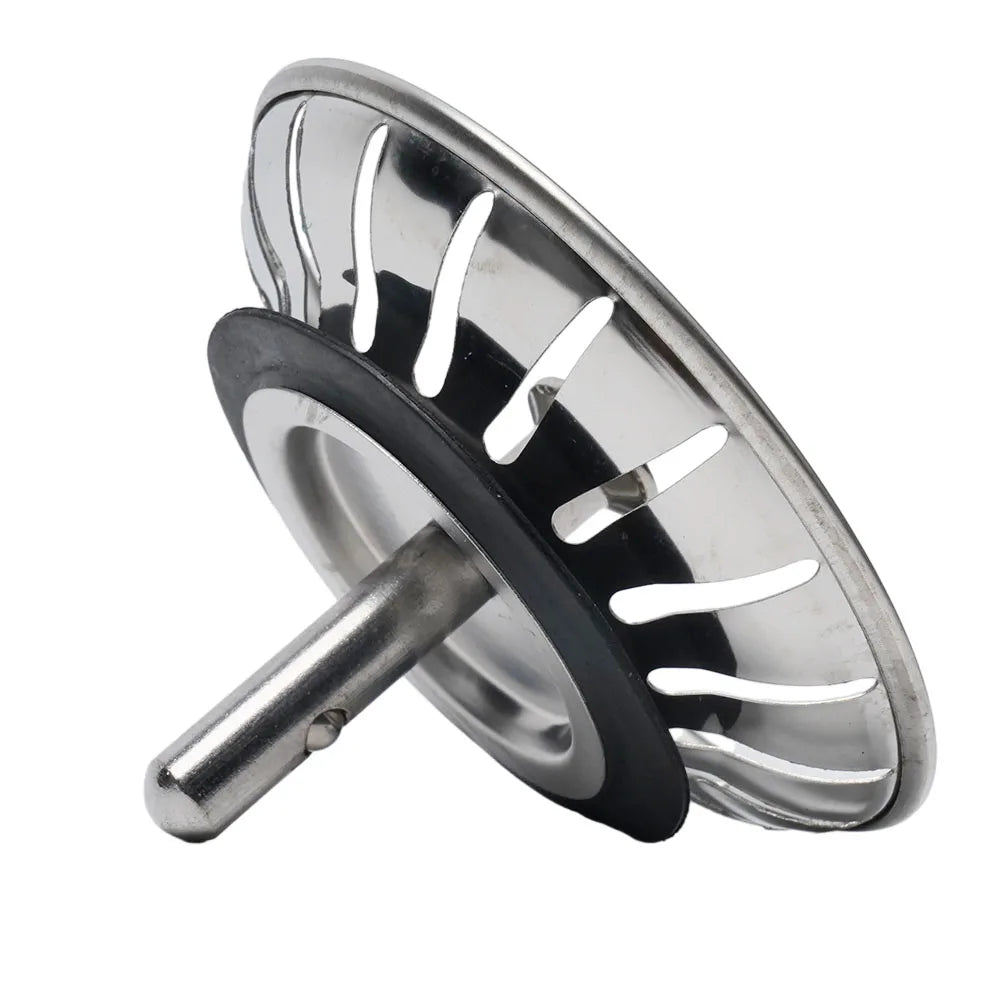 1Pc, Strainer, Premium Stainless Steel Replacement Kitchen Sink Strainer, Waste Drain Plug, 80mm, Basin Drain Stopper, Leach Basket