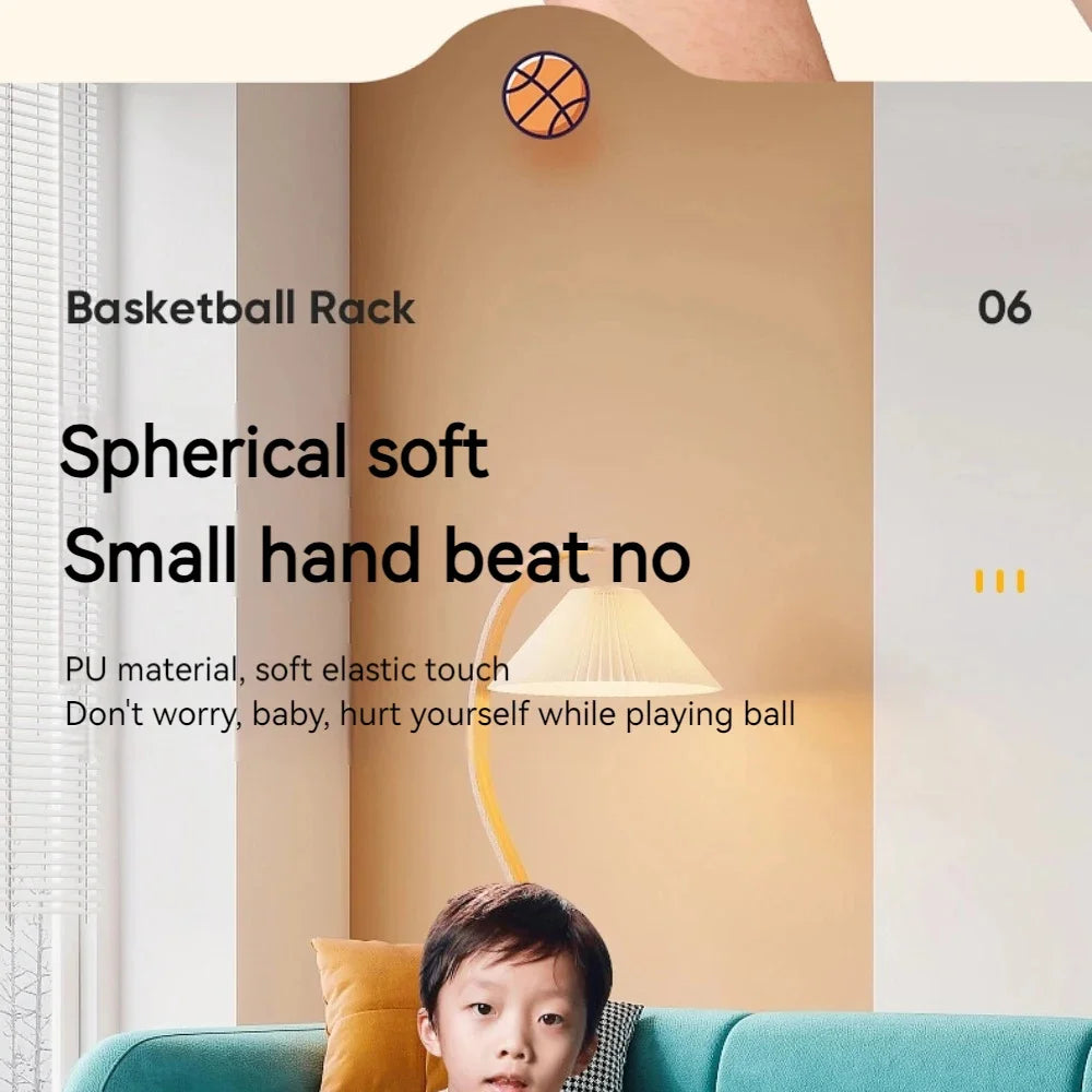 Foam Basketball, Kids Silent Basketball, Bouncing Mute Silent Ball, Bounce Squeezable Mute Bouncing Basketball
