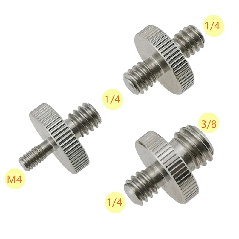 1/4" 3/8" Male Female Thread Screw, Tripod Plate Screw Mount For Camera Flash Tripod Mic, Metal Camera Accessories Mount Adapter