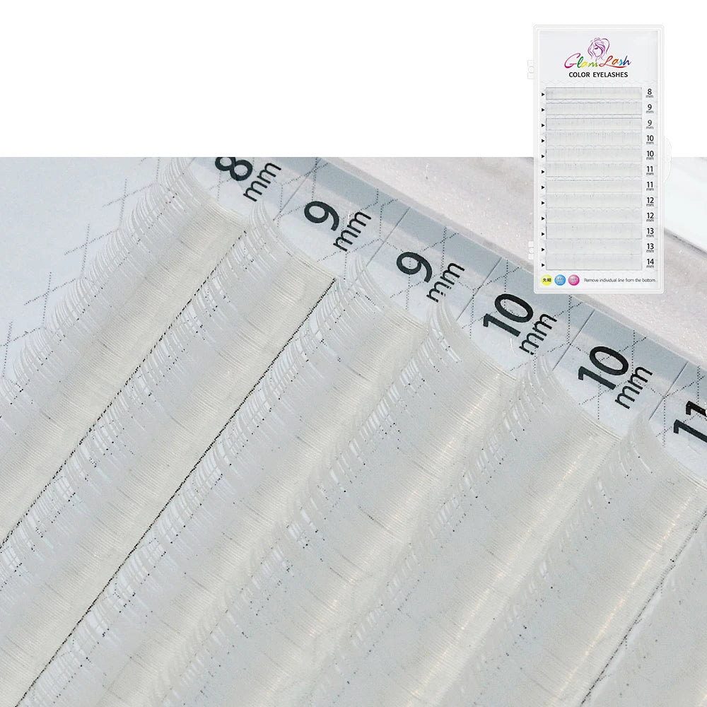 Colored Lashes, Lake Blue/ Lavender/ Cinnamon/ Dark Green/ Matcha Grey, Individual Natural False Colorful Eyelash Extension, GLAMLASH