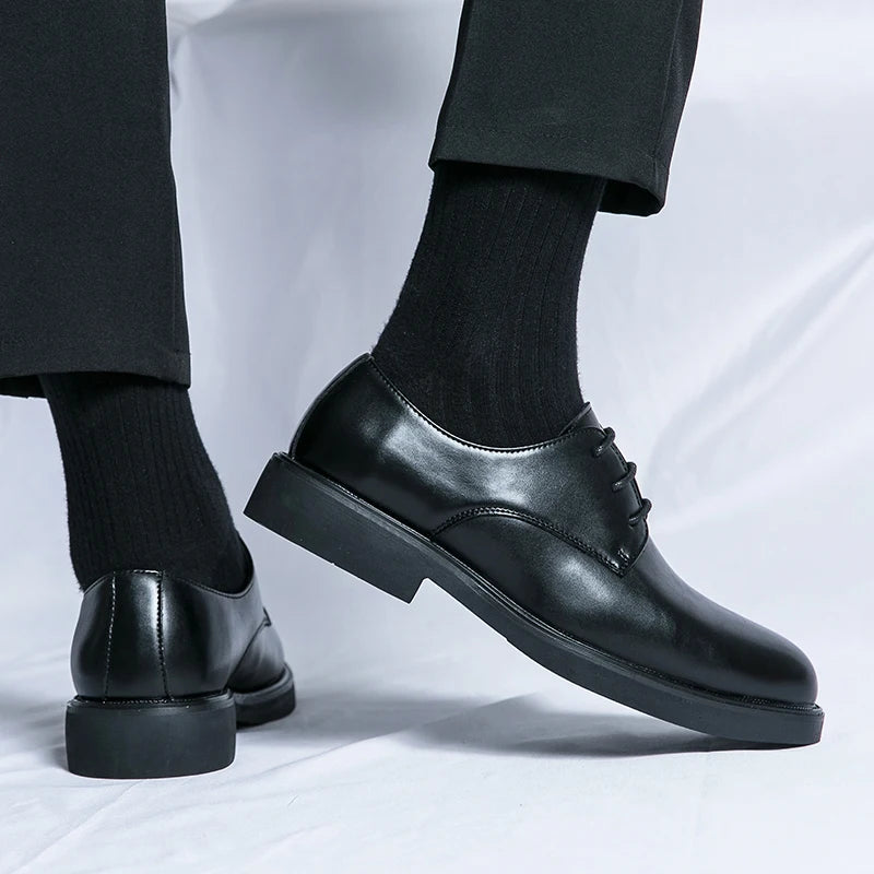 Spring Autumn Soft Sole Comfortable Casual Shoes, Men's Outdoor Hiking Travel Shoes, High End High Quality Men's Suit Dress Shoes