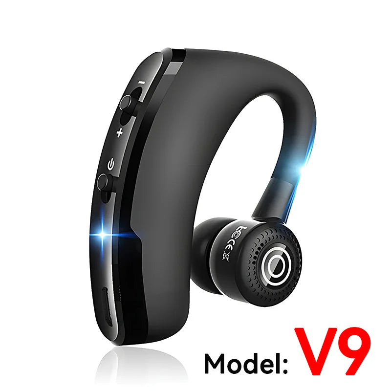 New V8 Wireless Bluetooth Single Earphone With HD Mic Stereo Headset, Handsfree Call Business Headphone For Sports Driving Travel