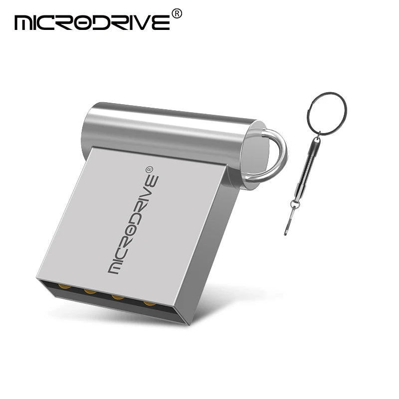 Mini USB Flash Drive 128GB 64GB 32GB 16GB 8GB 4GB Metal 2.0 Pendrive Memory Stick Pen Drive 2.0 High Speed 128GB 64GB U Disk