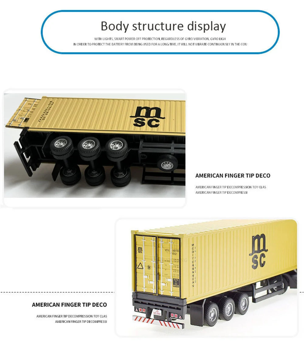 1:50 Diecast Alloy Truck Head Model Toy, Container Truck Pull Back With Light Engineering, Transport Vehicle Boy Toys For Children