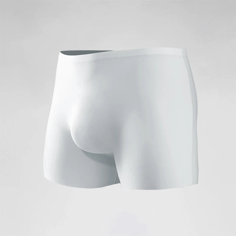 Men's Underwear, Men's 3D Stamping Ice Silk Boxers, Seamless Thin Boxers, Lengthened Sports Summer Shorts