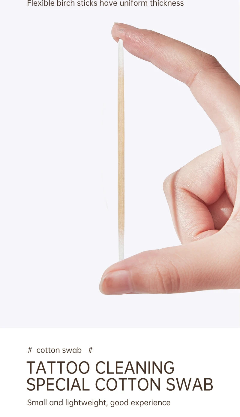 100/300Pcs, Double Head Cotton Swab, Women Makeup, Cotton Buds Tip For Medical Wood Sticks, Nose Ears Cleaning Health Care Tools