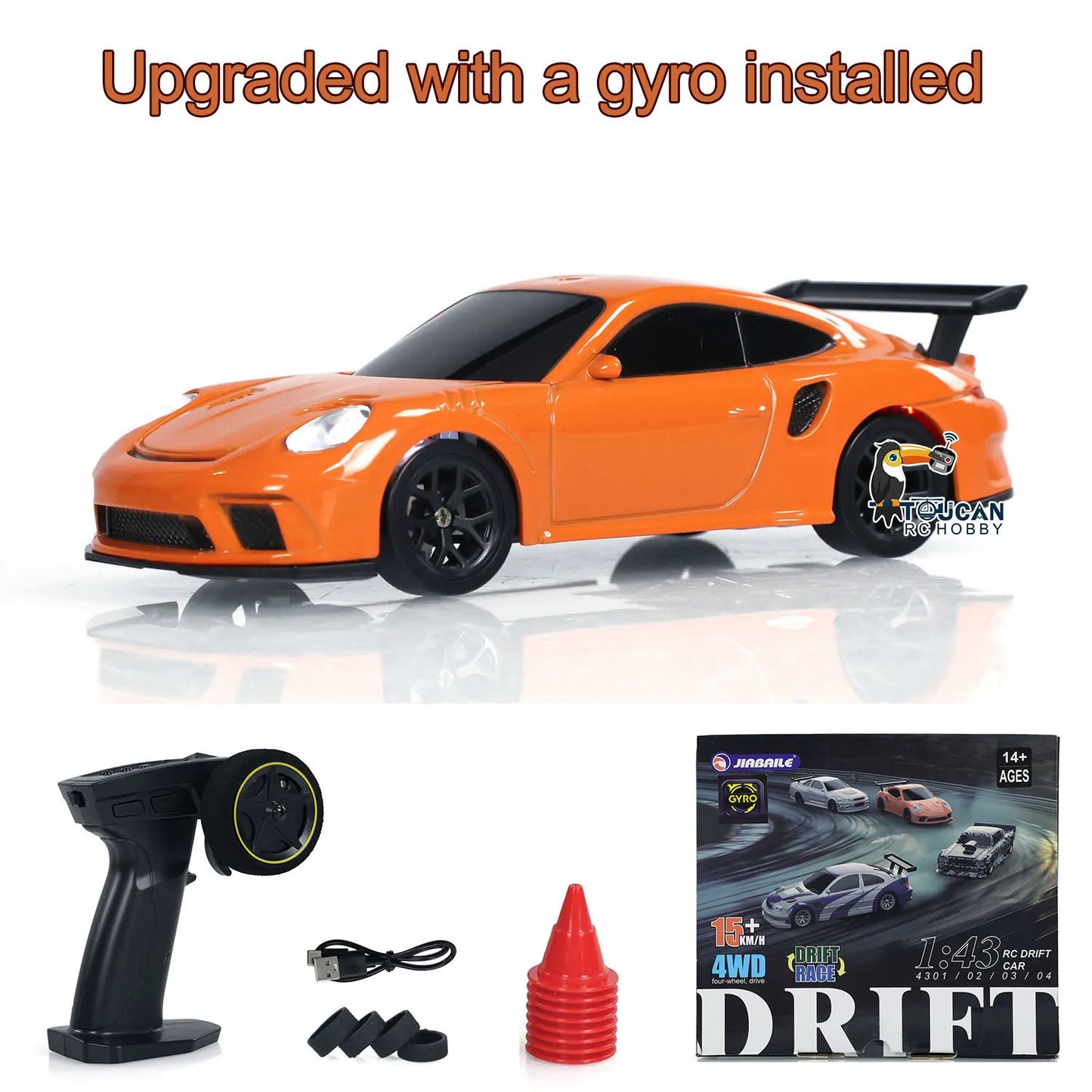 New RC Drift Car, Upgraded Gyro 1/43 Racing RTR 4WD Four-wheel Drive High Speed Radio Control Model 2.4g, Drift Race Car Mini Gift