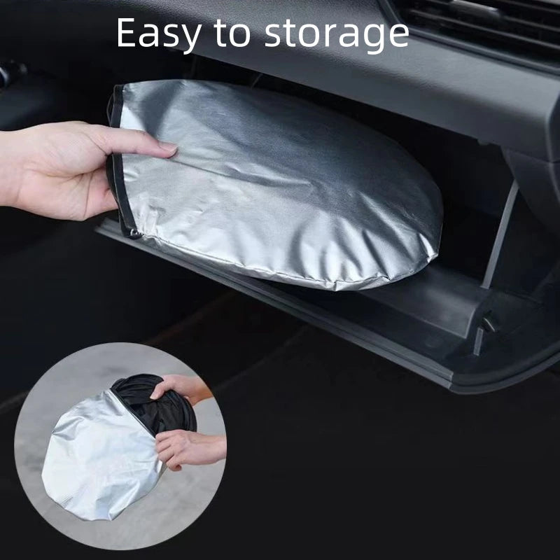 Car Front Window Sunshade Cover, Sun Shade, Windshield Visor, Windscreen Folding Auto UV Protection Styling Accessories