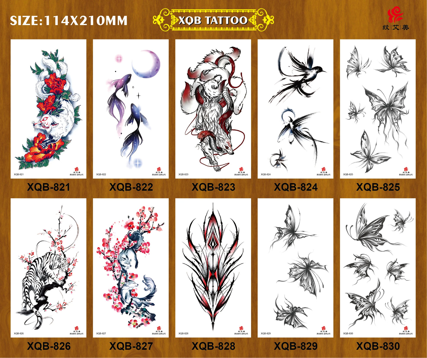 Black Flower Waterproof Temporary Tattoo Sticker, Beauty Butterfly Rose for Women, 3D Flash Body Arm Art Washable Fake Tattoos