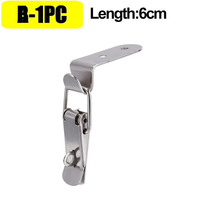 90° Duck-mouth Buckle Lock, Wooden Boxes, Hardware Closure Hasps, Snap Lock Clamp Quick Release Latch for Suitcase Drawers Cabinet