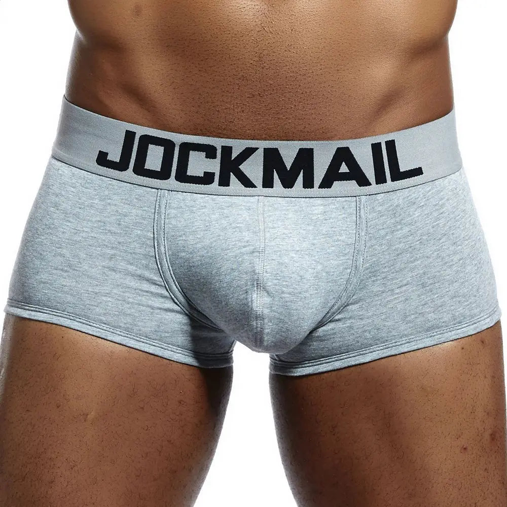 Male Panties, Breathable Boxers, Cotton Men Underwear, U convex pouch Sexy Underpants, Printed leaves Homewear Shorts, JOCKMAIL