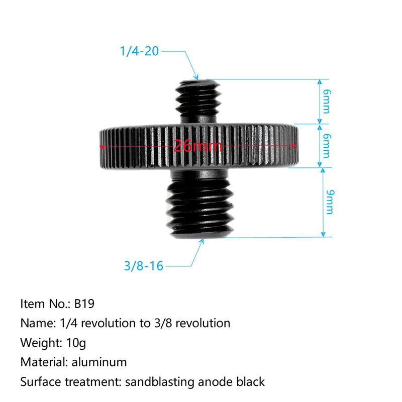 1/4" 3/8" Male Female Thread Screw, Tripod Plate Screw Mount For Camera Flash Tripod Mic, Metal Camera Accessories Mount Adapter