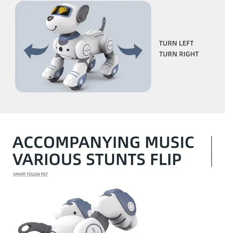 Intelligent Robot Dog, Remote Control Electronic Sing Dance Follow, Smart Interactive Stunt Music Toy, Programmable Puppy, Kid Gift