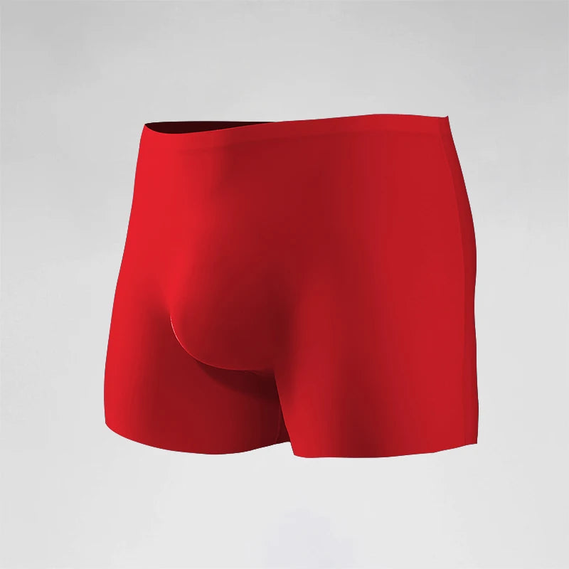 Men's Underwear, Men's 3D Stamping Ice Silk Boxers, Seamless Thin Boxers, Lengthened Sports Summer Shorts