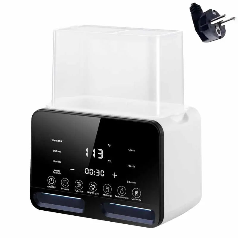 Baby Bottle Warmer Sterilizer, Multifunction Fast Milk Bottle Warmers with Timer Accurate Temperature Control, Newborn Accessories