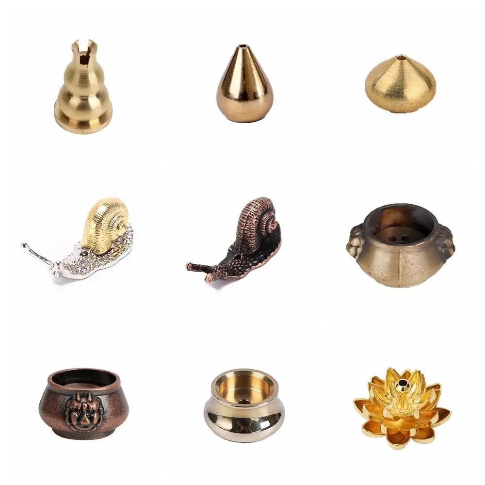 Brass Incense Burner Holder For Incense, Stick Coil Bottle Gourd Shaped Copper Incense Holder, Copper Censer