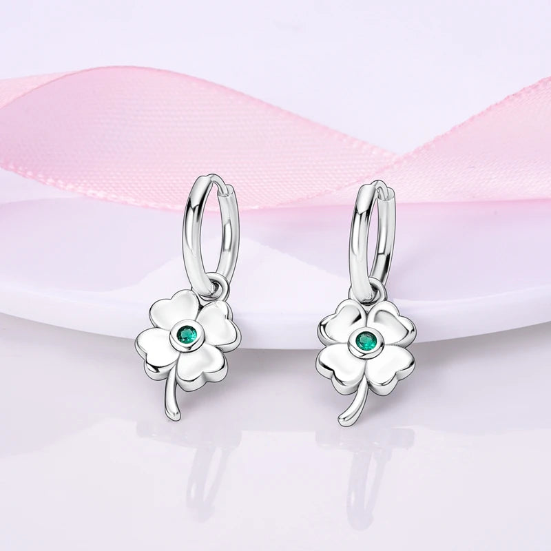 925 Sterling Silver Colored Zirconium Stars Hoop Earrings For Women Jewelry, Anniversary WeddingMaking Jewelry Gift