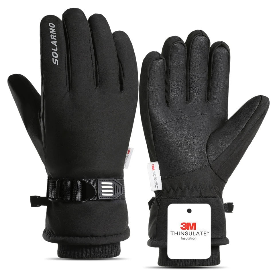 GTUBIKE Winter Warm Gloves for Outdoor Cycling Skiing Thickened Cold-Resistant Gloves Waterproof Touch Screen Camping Equipment