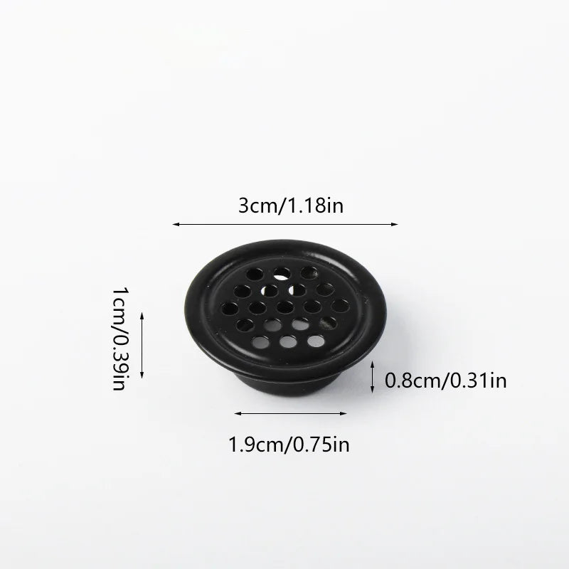1Pc, Round Stainless Steel  Ventilation Cover, Louver Air Vent Grill Mesh Hole Cover For Wardrobe Cabinet, Furniture Accessories