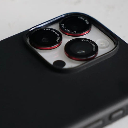 Cubierta protectora de lente de cámara para iPhone 16e 16 E 15 Pro Max 14 Plus 13 Mini 12 11 iPhone16 Accesorios de protección para teléfono Negro Rojo
