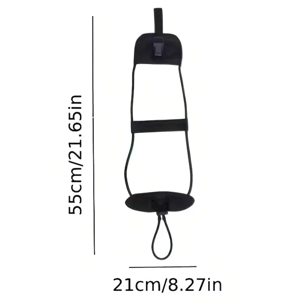Correa de amarre de carga de nailon negro duradero con hebilla de leva, kits de viaje, herramienta de camping al aire libre