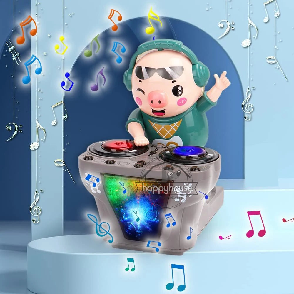 Electronic DJ Light Music Dancing Pig Toy, Musical Toys, Cute Swing Dancing Piggy Toy with Music LED Lights, Musical Toy for Kids