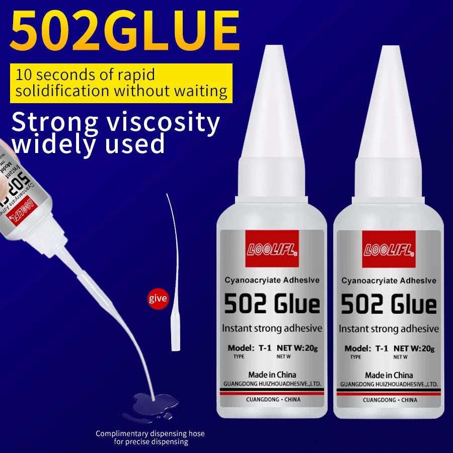 High Quality 502 Super Glue Bond, Fast Universal Glue For Toys Crafts Shoes Paper Wood Plastic, Fast Repairing, factory direct sale