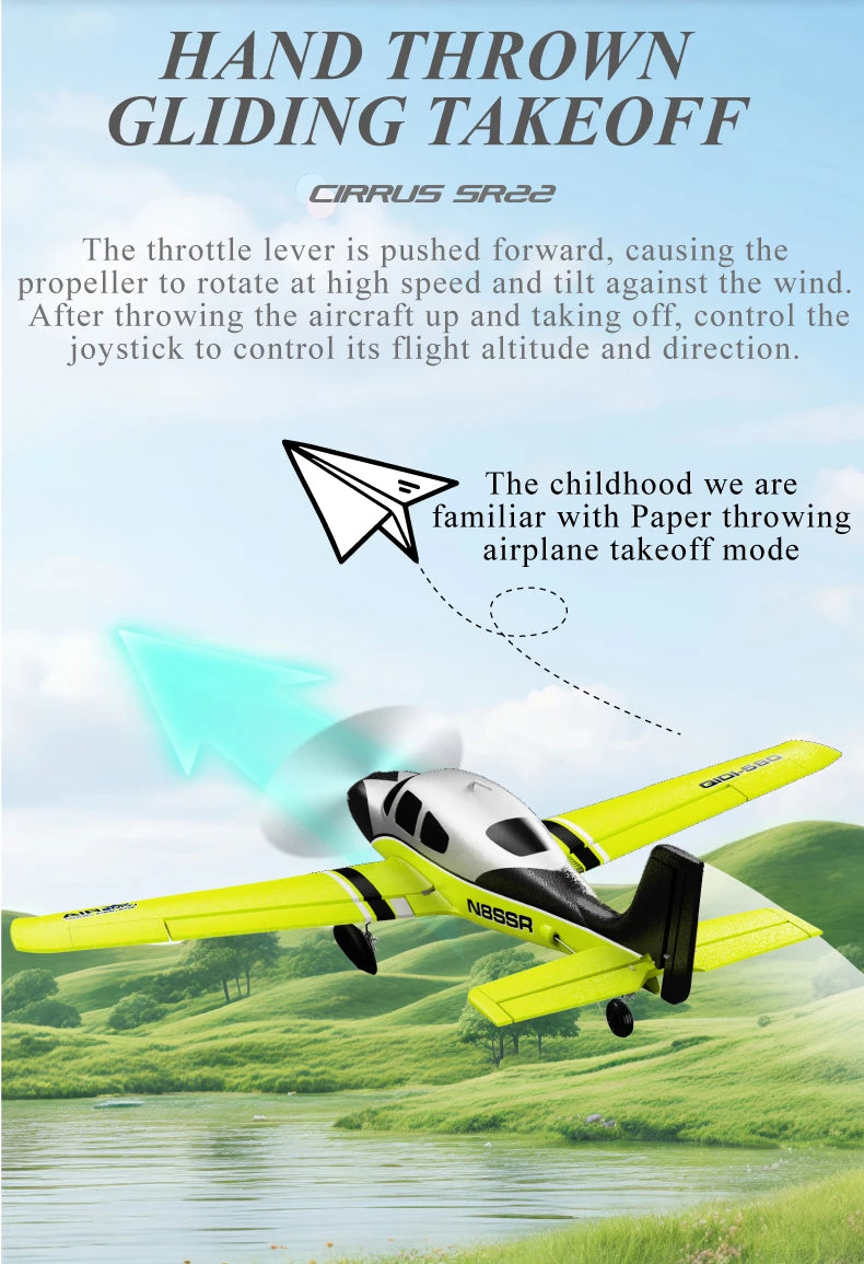 Stunt RC Glider Plane, 4CH 2.4G Remote Control, Brushless Aircraft EPP Foam Fixed Wing Airplane Model Toys for Children, QIDI580