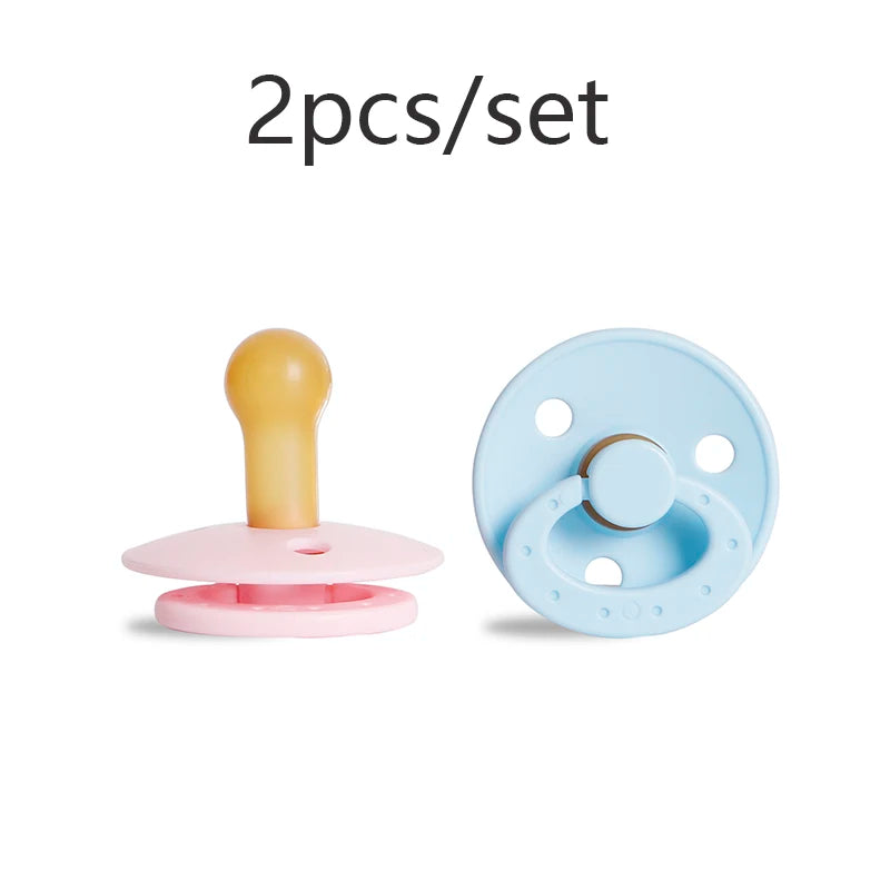 Silicone Baby Pacifier, Food Grade Silicone, Newborn Soother Solid Color Dummies Silicone Nipple For Bebe, 2PCS, Modabebe