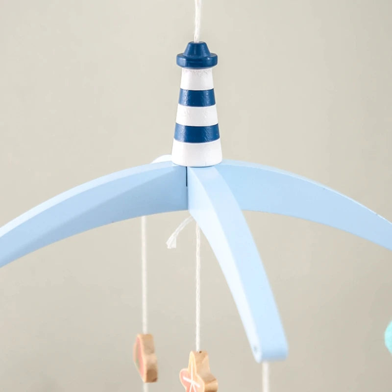 Newborn Baby Rattles Toys, 0-12 Months Soft Felt Whale Bed Bell Infant Mobile Crib Hanging Musical Carousel Toy, Boys Girls Gift