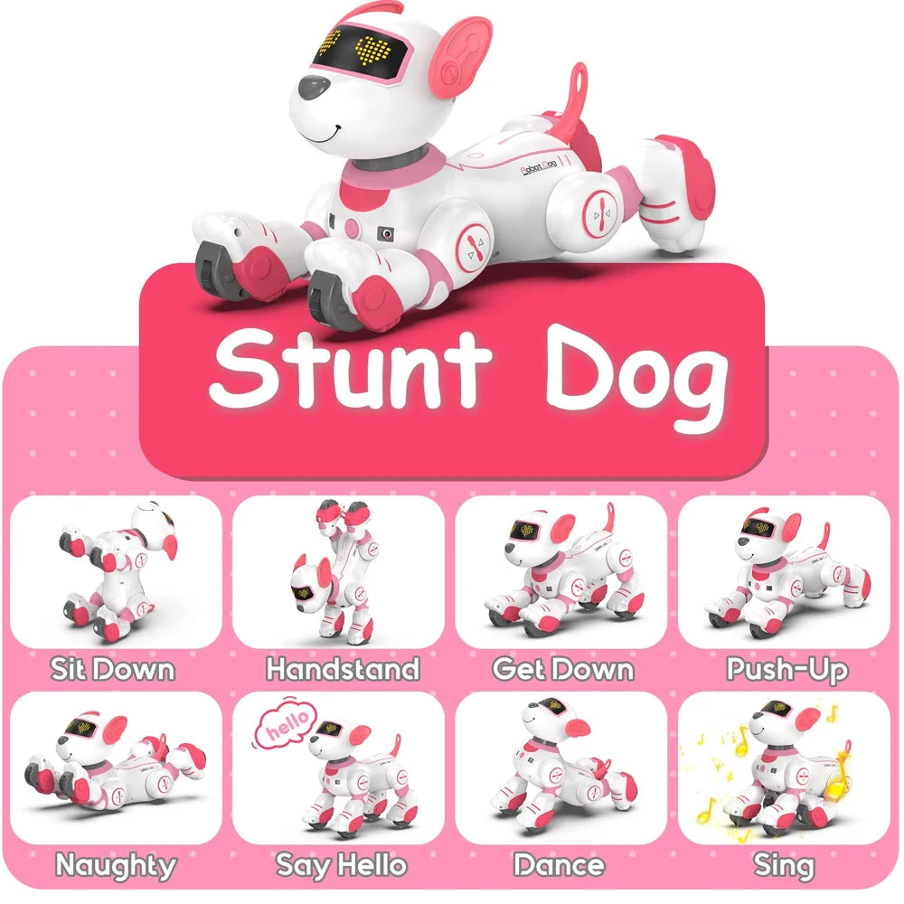 Intelligent Robot Dog, Remote Control Electronic Sing Dance Follow, Smart Interactive Stunt Music Toy, Programmable Puppy, Kid Gift