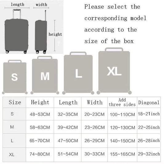 Luggage Cover Stretch Fabric Suitcase Protector Baggage Dust Case Cover Suitable for 18-28Inch Suitcase Case Travel Organizer