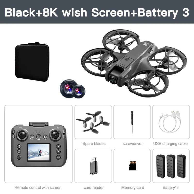 Mini Drone, Camera Drone 4K Professional Aerial 8k Dual Camera Intelligent obstacle avoidance  Brushless Quadcopter, Kid RC Toy