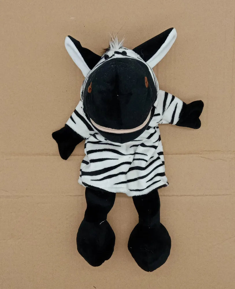 Cartoon Animal Hand Puppet Parent-child Game Doll, 35cm, Stuffed Gaming Doll, Lion Elephant Pig Appease Toys, Birthday Gifts For Children