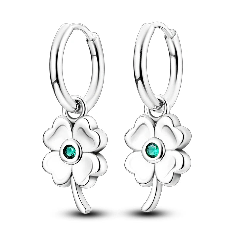 925 Sterling Silver Colored Zirconium Stars Hoop Earrings For Women Jewelry, Anniversary WeddingMaking Jewelry Gift