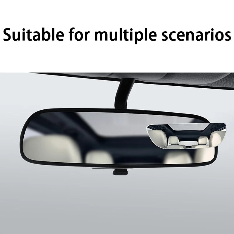360 Degree Adjustable Angle HD Glass Blind Spot Mirror, Car Rearview Mirror, Frameless Wide-angle Rearview Auxiliary Mirror