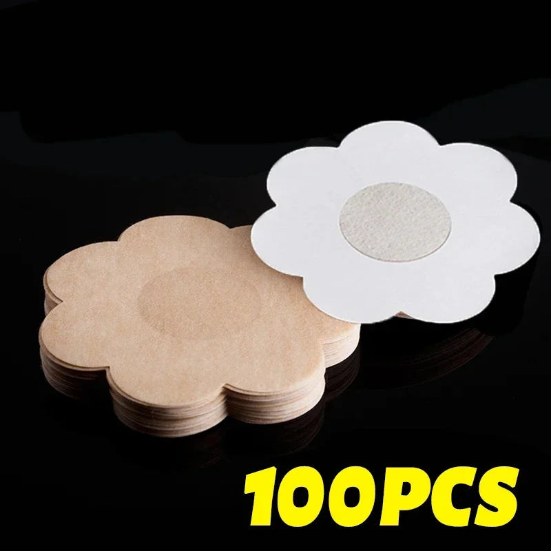10-200Pcs, Nipple Cover Stickers, Women Breast Lift Tape Pasties, Invisible Self-Adhesive Disposable Bra Padding, Chest Paste Patch