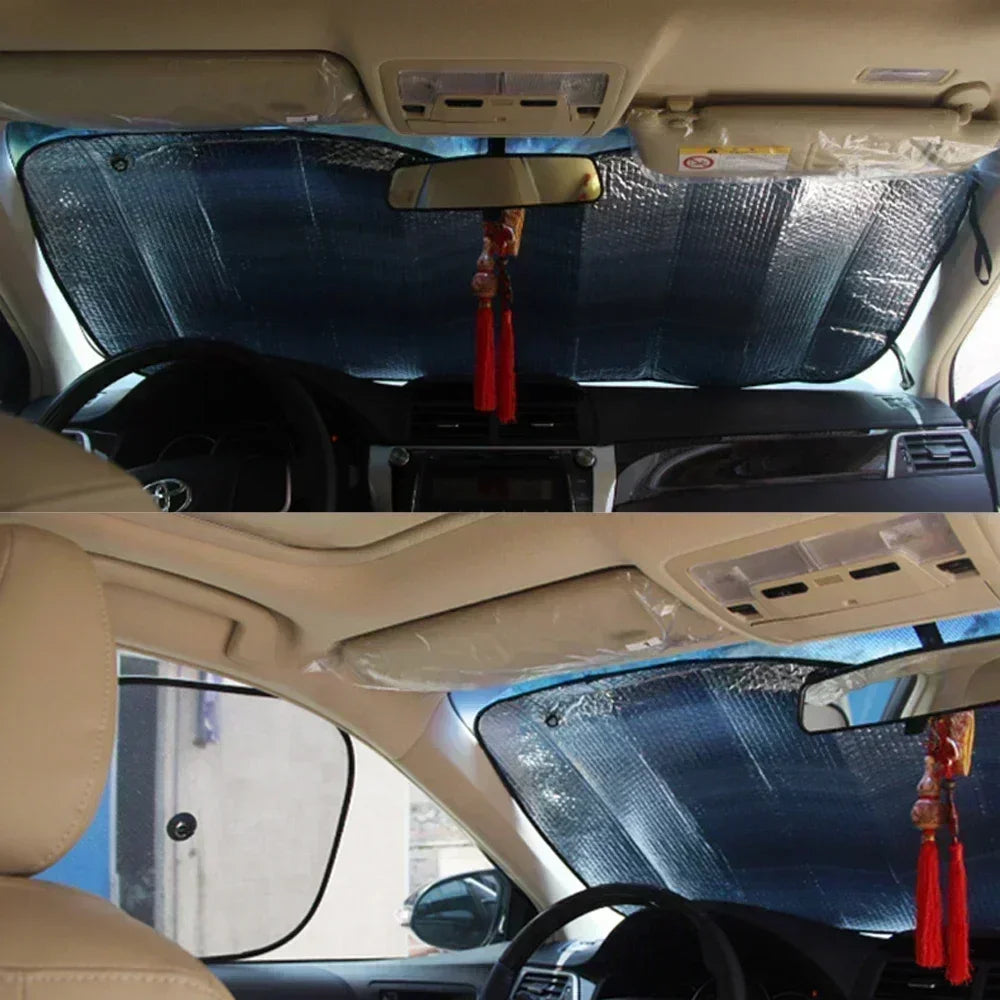 Universal Windshield Sunshade, Foldable Car Front Window Sunshade, Snow Ice Protection Cover, Winter Summer Windshield Shield