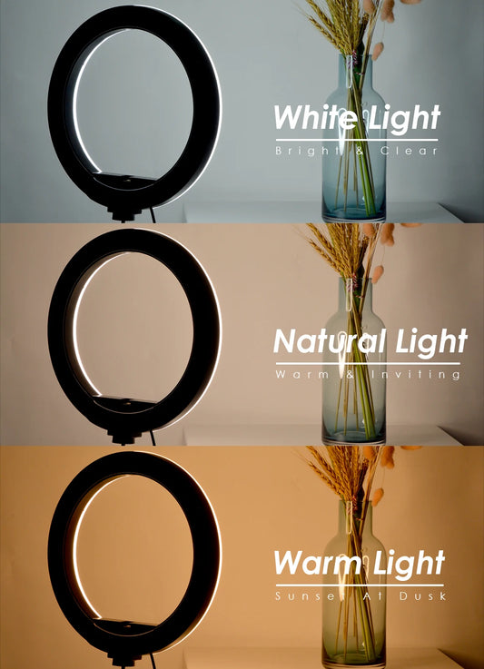 Trípode con luz de anillo LED para teléfono, trípode, soporte de cámara, luz de fotografía, lámpara LED de color, estudio fotográfico para YouTube Live