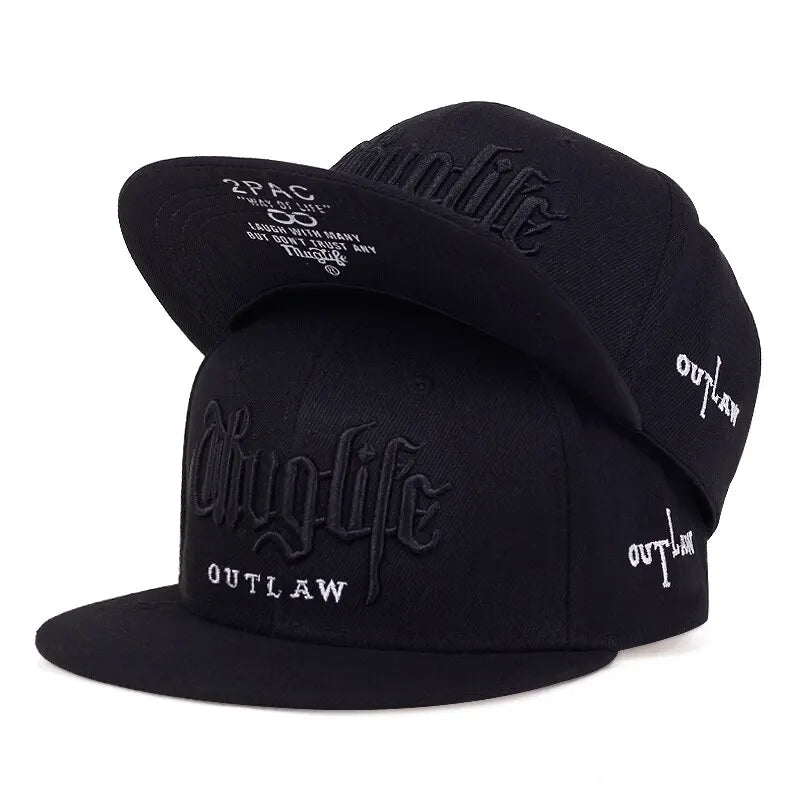 1 Pcs, Fashion Fastball CAP, Thuglife Embroidery Hiphop Baseball Cap, Snapback Hat, Adult Outdoor Casual Sun, Casual Bone Adjustable