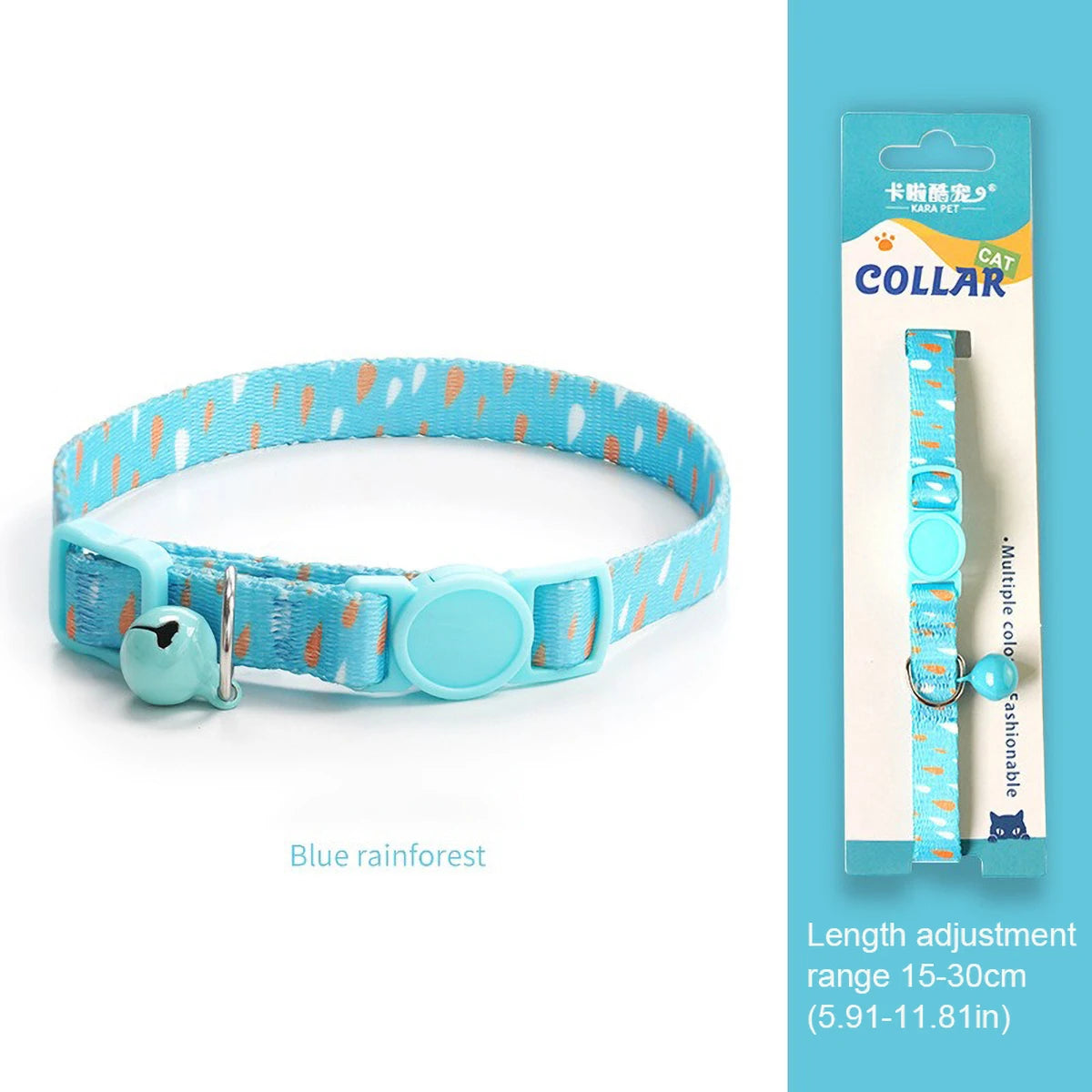 Cute Cat Weaving Necklace with Small Bell Design, Anti-Suffocation Cat Collar Adjustable 15-30cm Comfortable Soft nylon material