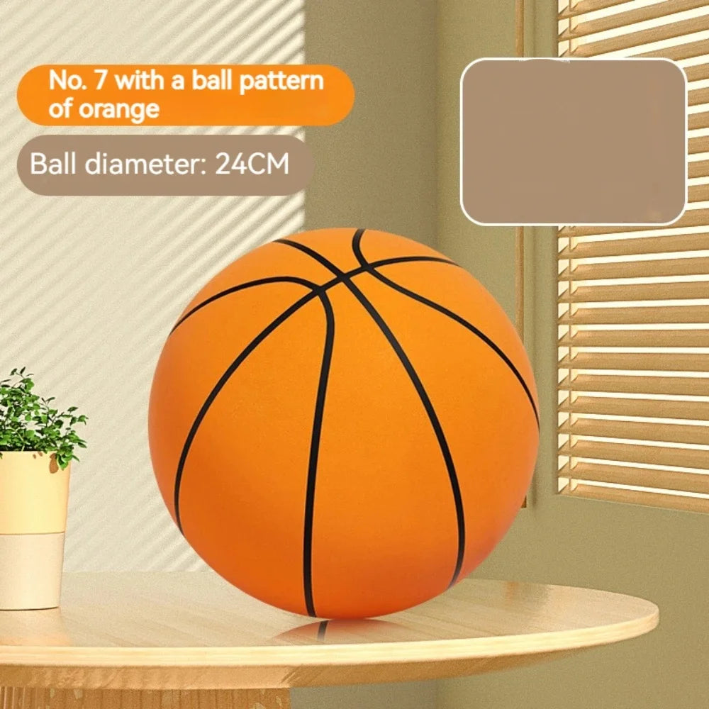Foam Basketball, Kids Silent Basketball, Bouncing Mute Silent Ball, Bounce Squeezable Mute Bouncing Basketball