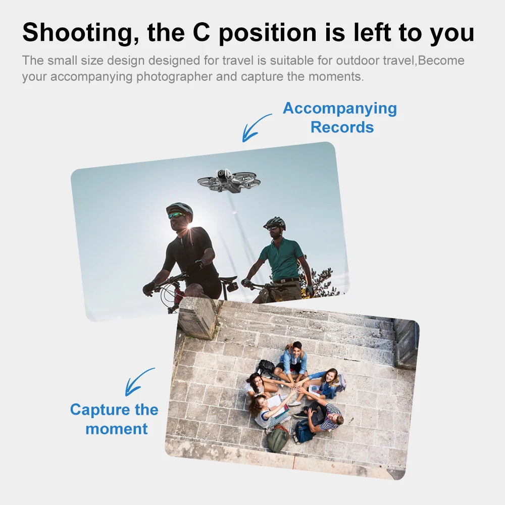 Mini Drone, Camera Drone 4K Professional Aerial 8k Dual Camera Intelligent obstacle avoidance  Brushless Quadcopter, Kid RC Toy