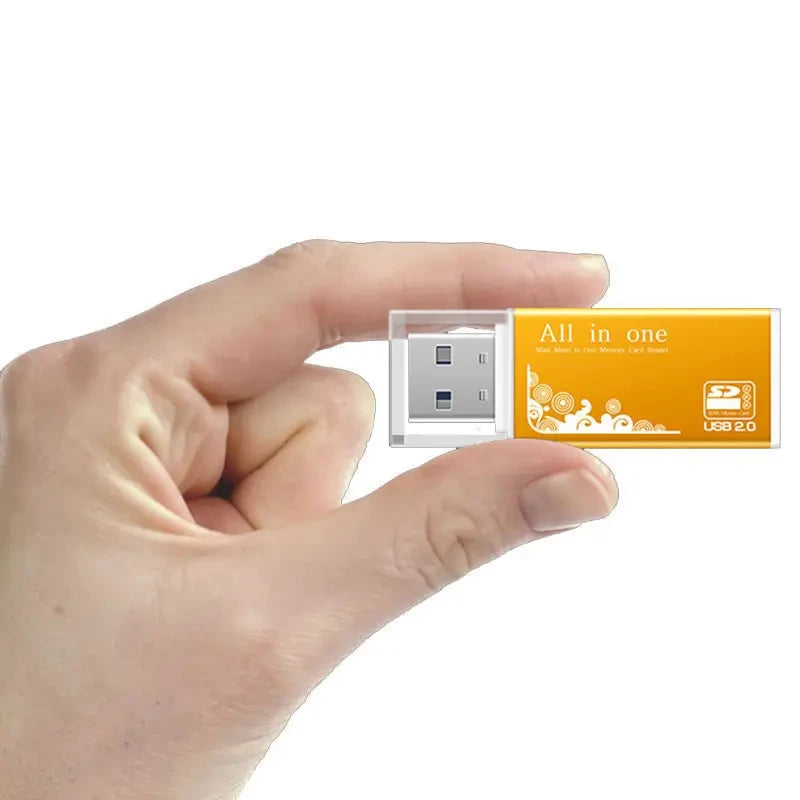 Card Reader 4 Ports, USB2.0 Memory SD TF Card SDHC MMC/RS MMC TF MS/MS PRO/MS DUO M2 Adapter for Laptop Desktop, PC Accessories