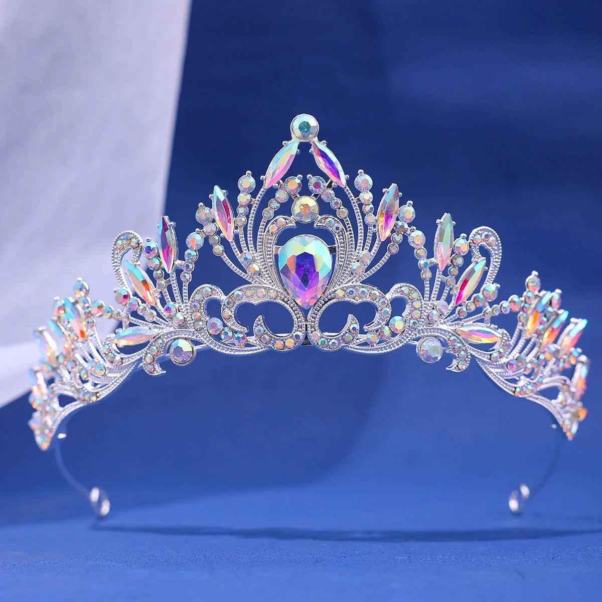 Multicolor Crystal Crown Hair Accessories Tiara For Women, Party Colorful Rhinestone, Bridal Crown, Party Hair Jewelry Gift